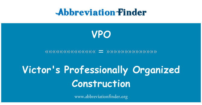 VPO: ویکتور حرفه ای سازمان یافته ساخت و ساز