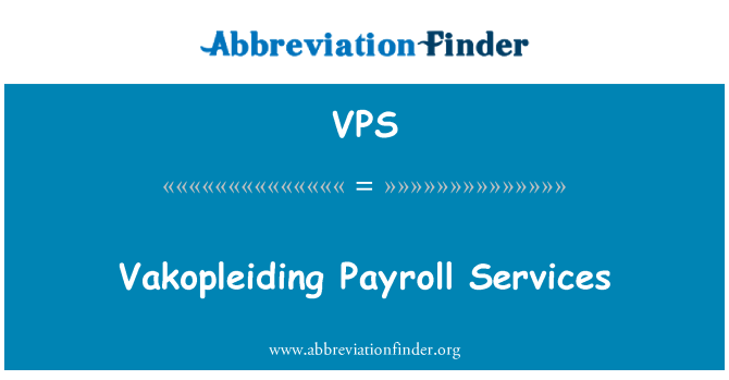 VPS: Vakopleiding mzdové služby