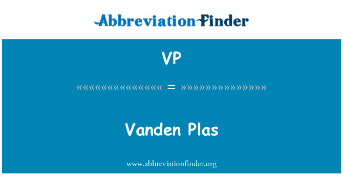 VP: Vanden Plas