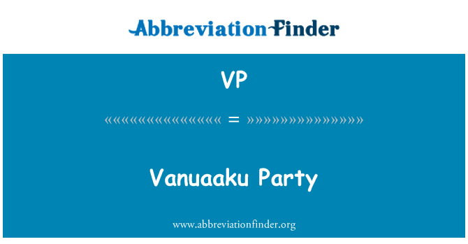 VP: Vanuaaku партия