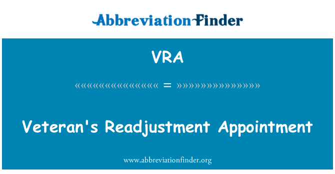 VRA: Veterans Readjustment Termin