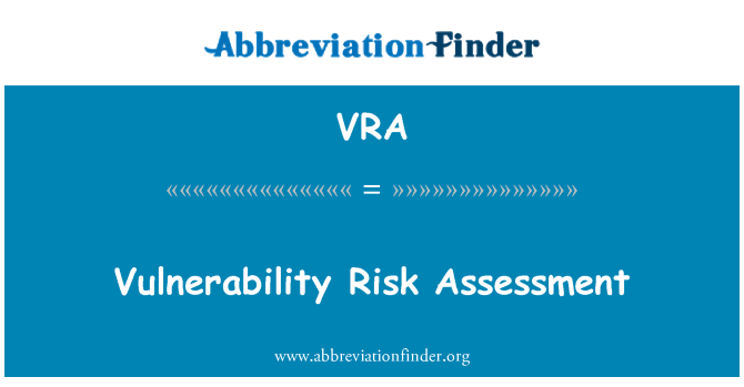 VRA: Vulnerability Risk Assessment