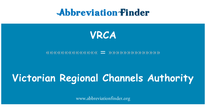 VRCA: Victorianske regionale kanaler myndighed