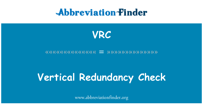 VRC: Contrôle de redondance verticale