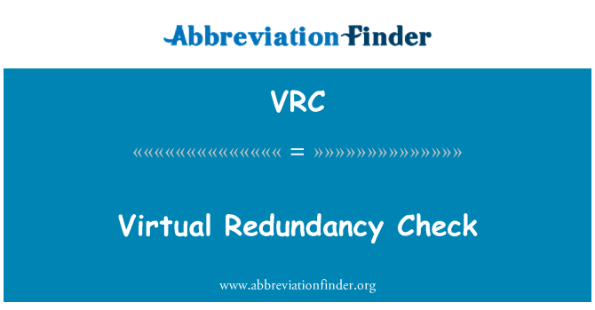 VRC: Comprobación de redundancia virtual