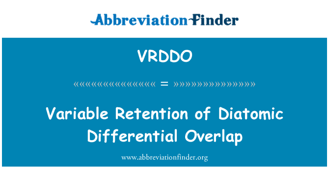 VRDDO: 2 원자 차동 오버랩의 가변 보존