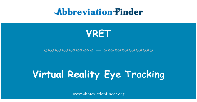 VRET: Virtual Reality øye sporing