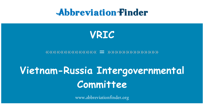 VRIC: Comité intergouvernemental de la Vietnam-Russie