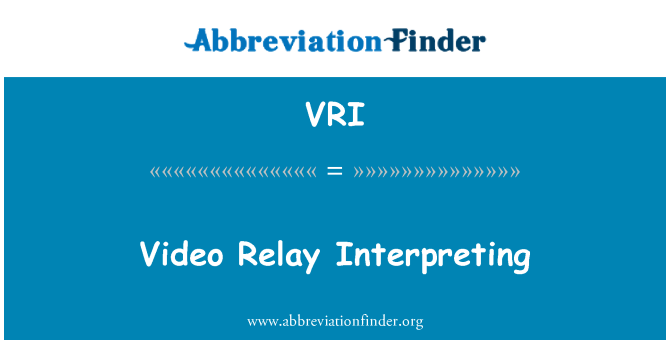 VRI: Video rele tulkkaus