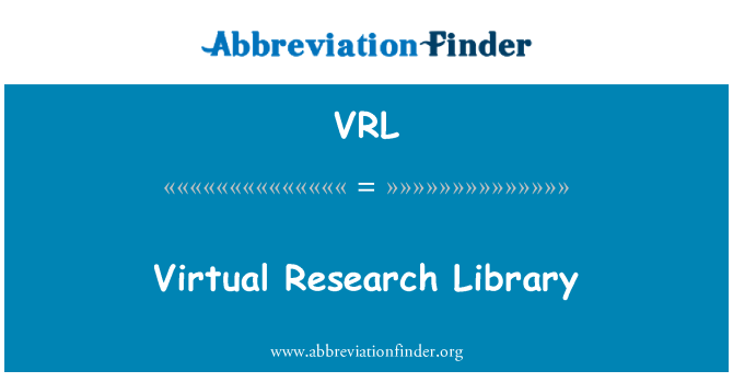 VRL: Виртуален изследователска библиотека