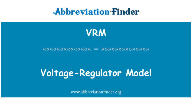 VRM: Voltage-Regulator Model