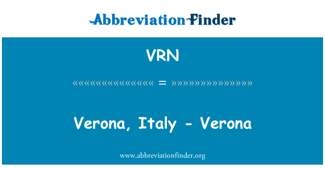 VRN: Верона, Италия - Верона