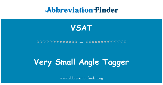 VSAT: Tagger زاوية صغيرة جداً
