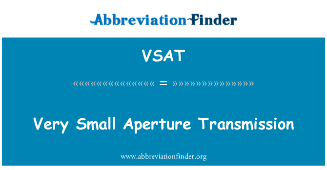 VSAT: Transmissió d'obertura molt petita