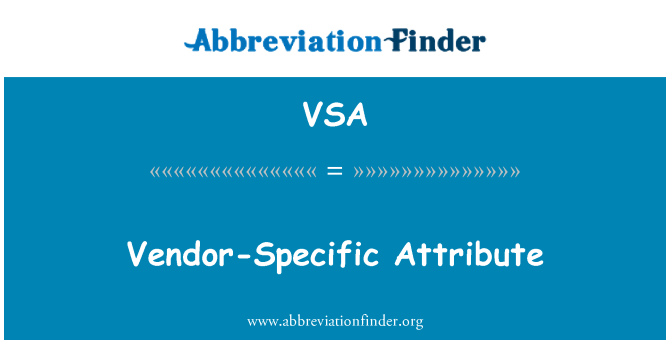 VSA: Atributos específicos del proveedor