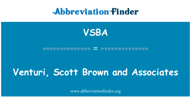 VSBA: Вентурі, Скотт Браун і Партнери