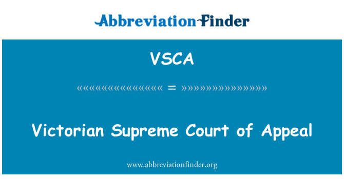 VSCA: Mahkamah Agung zaman Victoria rayuan