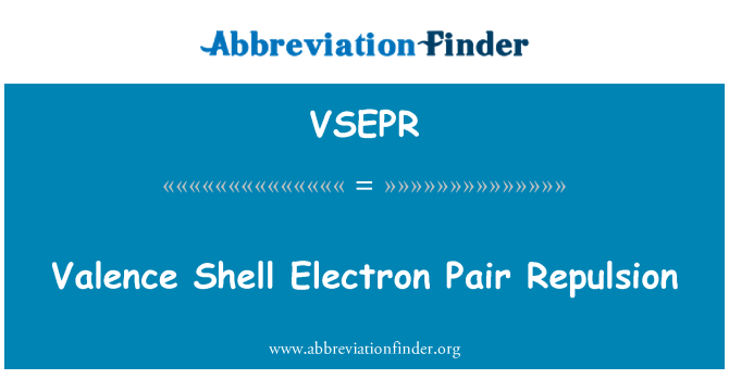 VSEPR: Odpor valenco Shell par elektronov