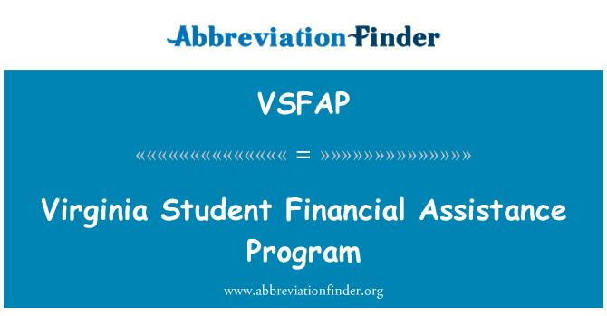 VSFAP: Il-programm ta ' assistenza finanzjarja Virginia Student