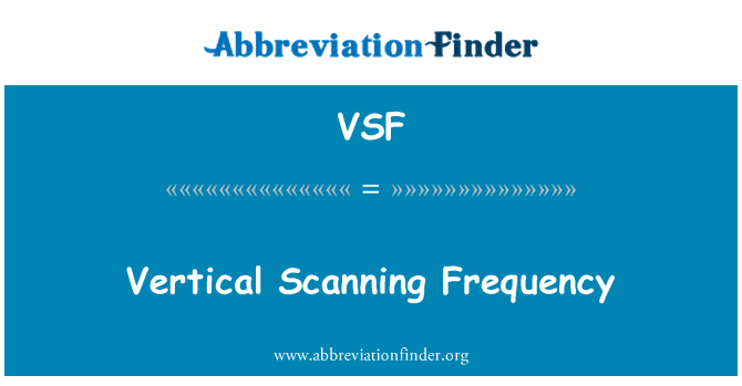 VSF: Frekuensi pemindaian vertikal