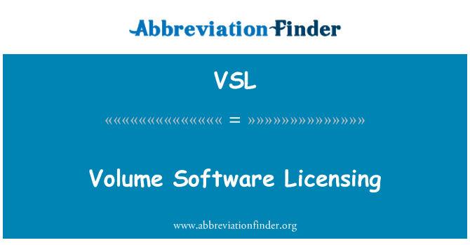 VSL: Software volumenlicenser
