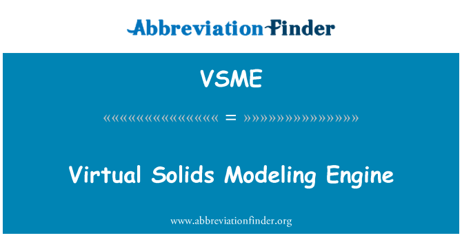 VSME: Solidau rhithwir gyfer modelu injan