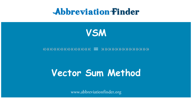 VSM: Mètode de suma vectorial
