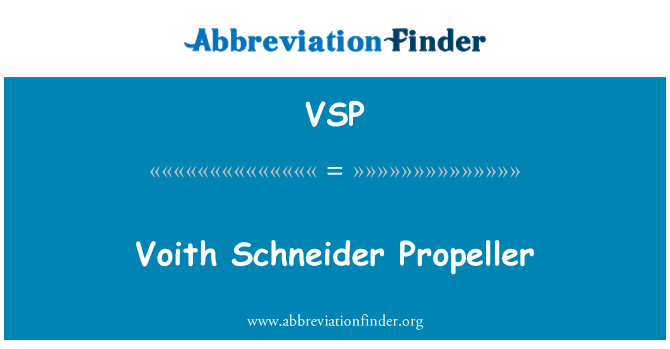 VSP: Voith Schneider प्रोपेलर