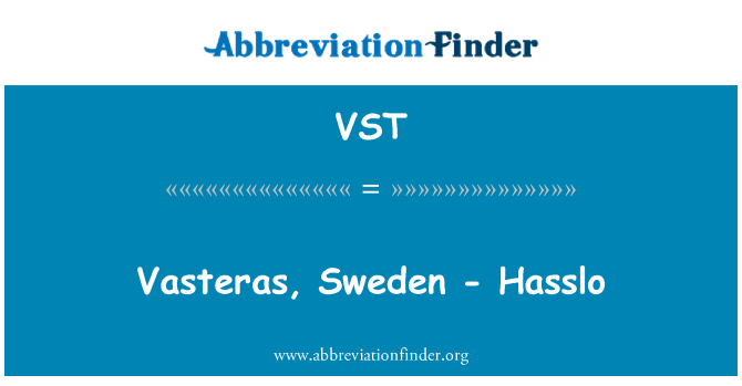 VST: Vasteras, Suecia - Hasslo