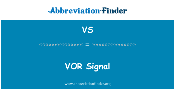 VS: VOR semnal