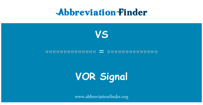 VS: VOR سیگنال