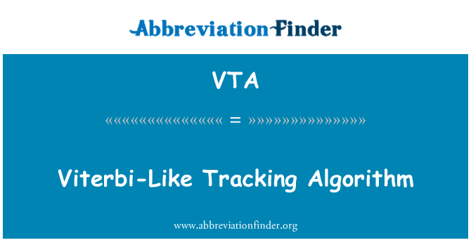 VTA: Алгоритму Вітербі, як відстеження