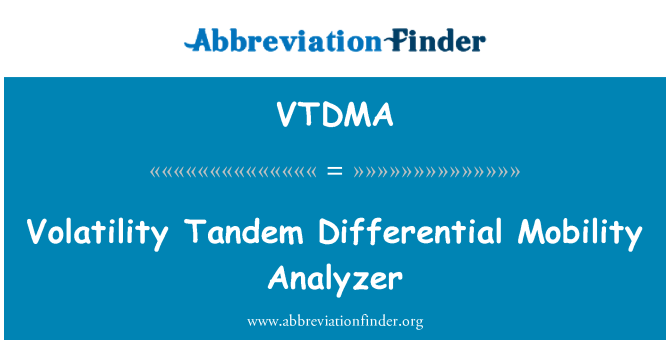 VTDMA: Nestanovitnost Tandem diferencialno mobilnosti analizator