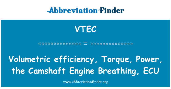 VTEC: Объемная эффективность, крутящий момент, мощность, распределительного вала двигателя дыхание, ECU