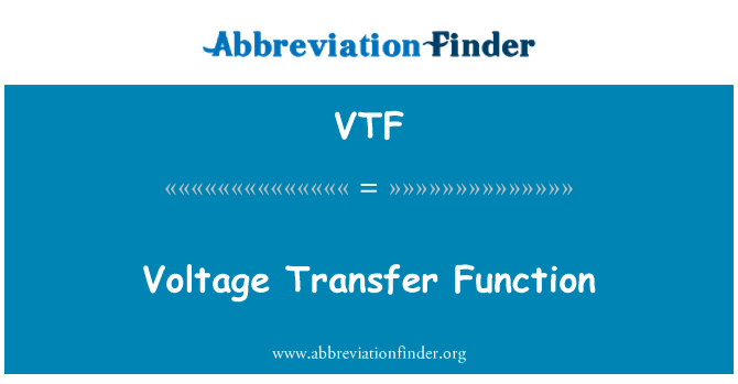 VTF: Swyddogaeth trosglwyddo foltedd