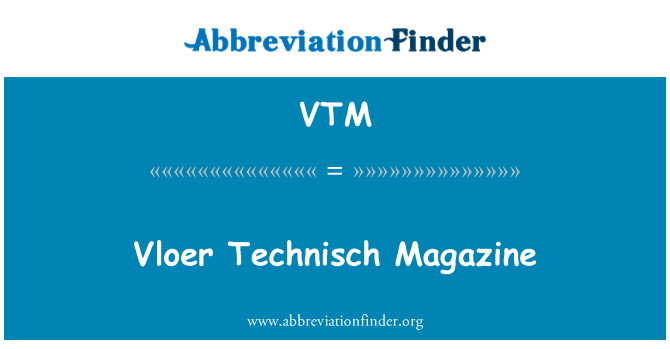 VTM: Ietwat Technisch Magazin