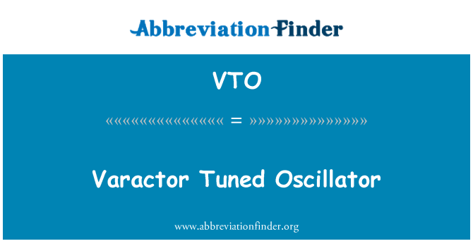 VTO: Oscillateur branche Radio varactor