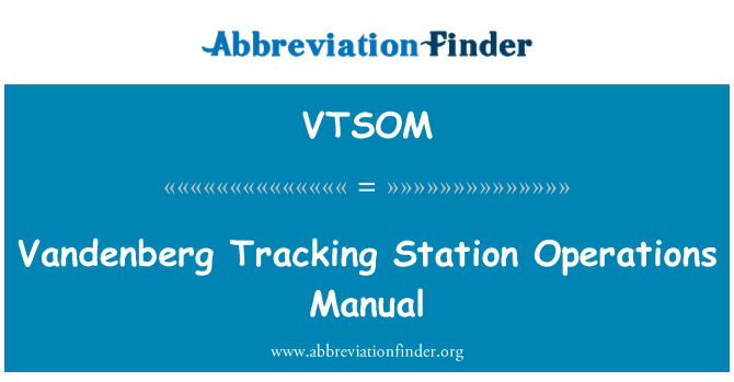 VTSOM: Manual de operaciones de la estación de seguimiento de Vandenberg