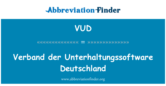 VUD: Verband der Unterhaltungssoftware Deutschland