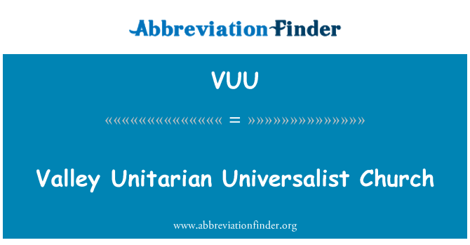 VUU: Valley unitaarne Universalist kirik