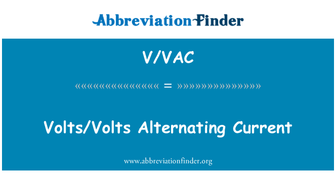V/VAC: ولت/ولت جریان متناوب
