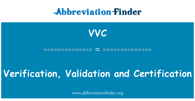 VVC: التحقق والتحقق من صحة شهادة
