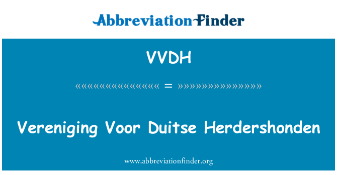 VVDH: Vereniging Voor Duitse Herdershonden