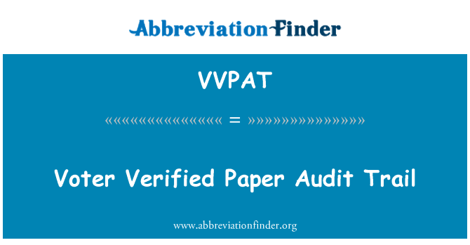 VVPAT: הבוחר אימות נתיב ביקורת נייר