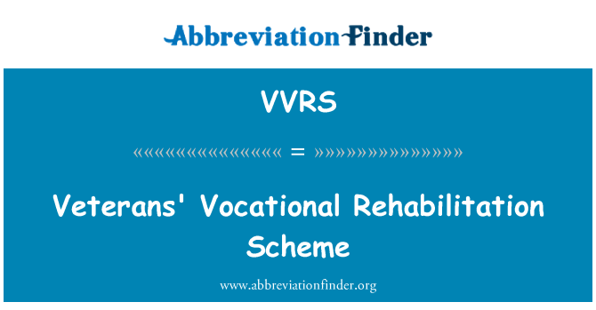 VVRS: Esquema de reabilitação profissional de veteranos