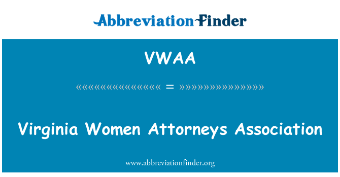 VWAA: התאחדות עורכי נשים וירג'יניה