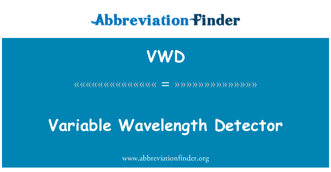 VWD: Variabel bølgelengde detektor
