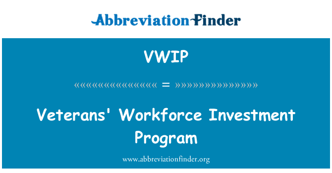 VWIP: Program pelaburan tenaga kerja veteran