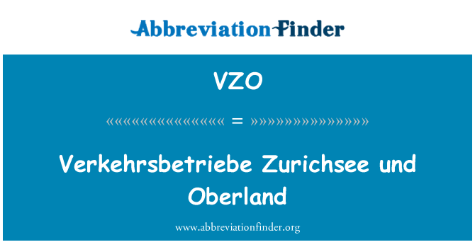 VZO: Und Verkehrsbetriebe Zurichsee Oberland