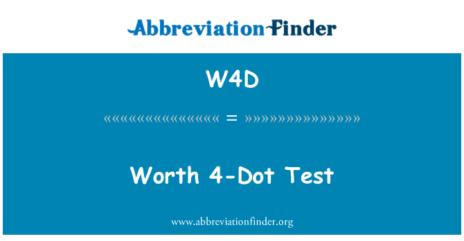 W4D: Värde 4-Dot Test